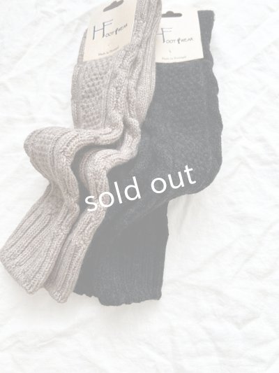 画像3:  H FOOTWEAR WOOL／ゆるあみケーブルソックス・ロング