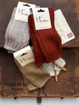  H FOOTWEAR WOOL／ゆるあみケーブルソックス・ショート