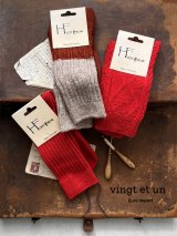  H FOOTWEAR WOOL／赤ソックス