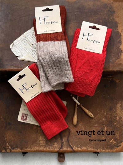 画像1:  H FOOTWEAR WOOL／赤ソックス