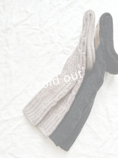 画像4:  H FOOTWEAR WOOL／ゆるあみケーブルソックス・ロング