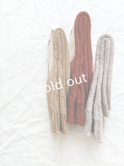 画像5:  H FOOTWEAR WOOL／ゆるあみケーブルソックス・ショート