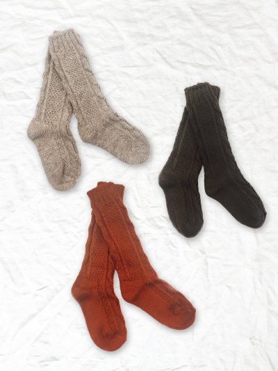 画像5:  H FOOTWEAR WOOL／ゆるあみケーブルソックス・ミドル