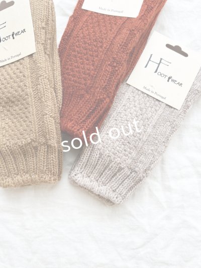 画像3:  H FOOTWEAR WOOL／ゆるあみケーブルソックス・ショート