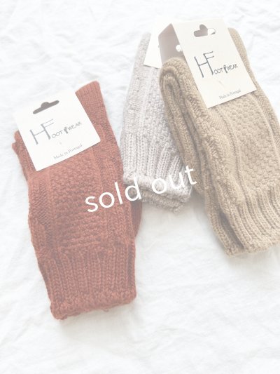 画像6:  H FOOTWEAR WOOL／ゆるあみケーブルソックス・ショート