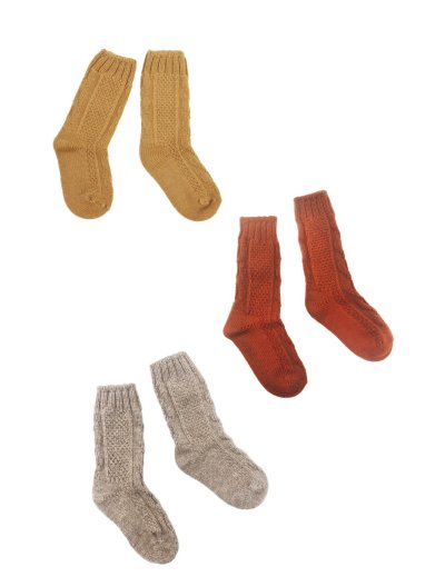 画像4:  H FOOTWEAR WOOL／ゆるあみケーブルソックス・ショート