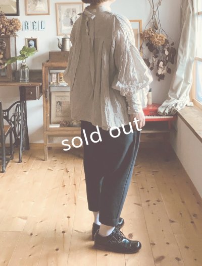 画像13: Reliure／パフスリーブカフスブラウス・light gray