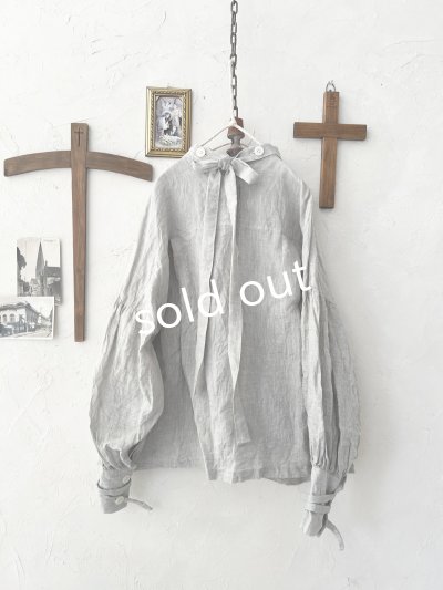 画像9: Reliure／パフスリーブカフスブラウス・light gray