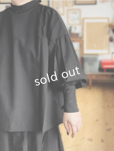 画像3: Reliure／パフスリーブカフスブラウス・formal black