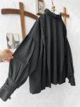 画像9: Reliure／パフスリーブカフスブラウス・formal black