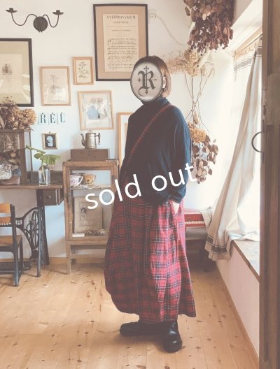 画像2: Reliure／2wayショルダースカート・red check