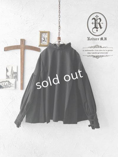 画像4: Reliure／パフスリーブカフスブラウス・formal black