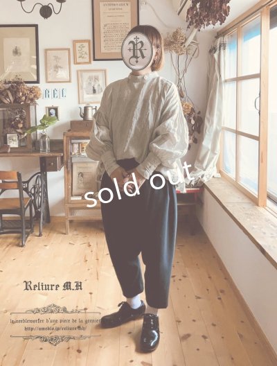 画像12: Reliure／パフスリーブカフスブラウス・light gray