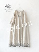 mifumi／コラボ刺繍yuiワンピース・ロンド刺繍黒