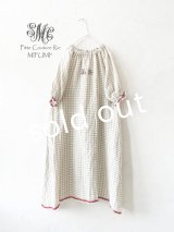mifumi／コラボ刺繍yuiワンピース・赤耳チェック