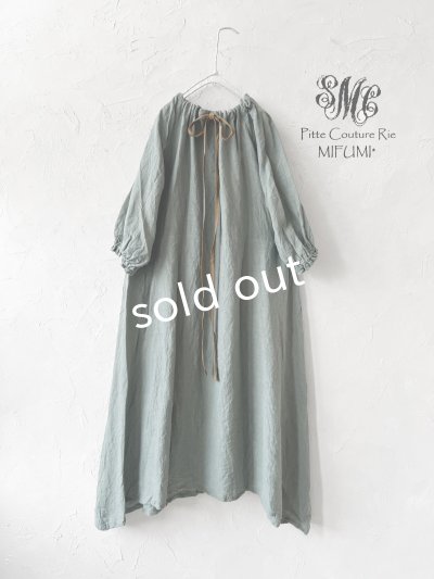 画像4: mifumi／コラボ刺繍yuiワンピース・モスグリーン