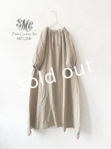 mifumi／コラボ刺繍yuiワンピース・アンティークベージュ