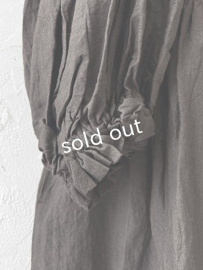 画像3: mifumi／フリル襟ドロップショルダーpuffワンピース・こげ茶