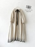 画像2: mifumi／コラボ刺繍yuiワンピース・ロンド刺繍黒 (2)