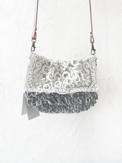 画像7: toromeco／裂き編みアンティークレースカバーポシェット・ gray