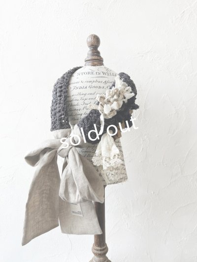 画像2: toromeco／裂き編みヘアバンド・charcoal