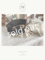 toromeco／裂き編みヘアバンド・charcoal