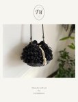 画像1: toromeco／裂き編みフリンジ巾着ポシェット・black mix (1)