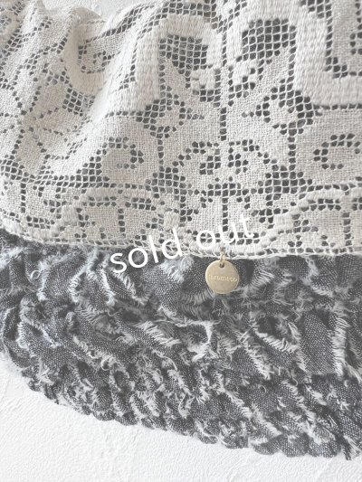 画像3: toromeco／裂き編みアンティークレースカバーポシェット・ gray