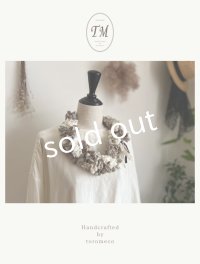 toromeco／裂き編みネックレス・brown mix