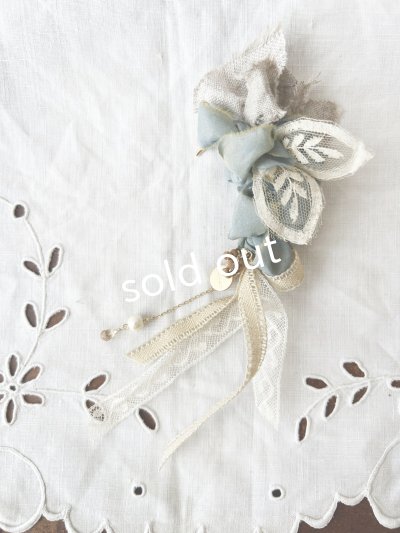 画像4: toromeco／コットンシルクのイヤーフック・antique blue