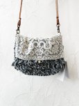 画像2: toromeco／裂き編みアンティークレースカバーポシェット・ gray (2)