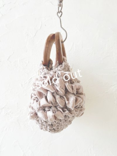 画像6: toromeco／裂き編みウッドハンドルバッグ・antique pink