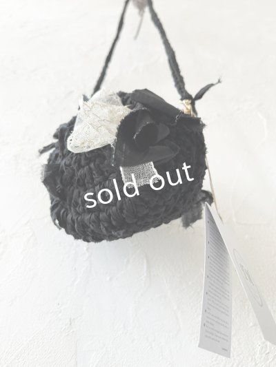 画像8: toromeco／裂き編みマカロンポシェット・black