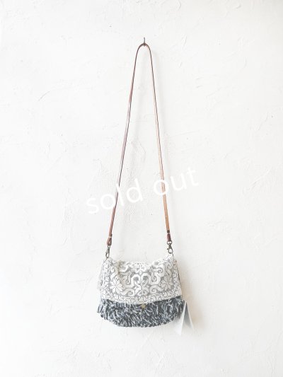 画像5: toromeco／裂き編みアンティークレースカバーポシェット・ gray