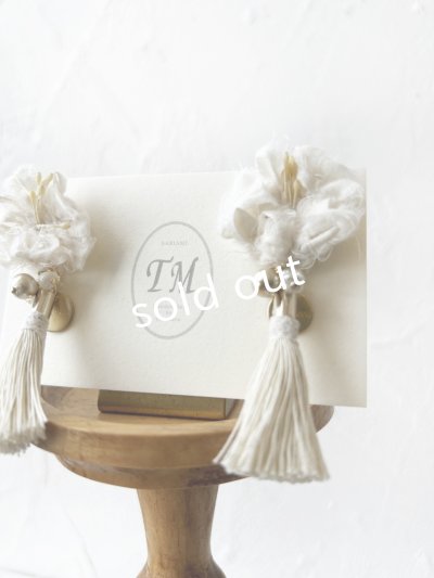 画像4: toromeco／裂き編みのピアス・flower tassel