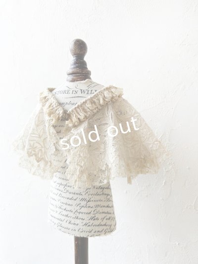 画像3: toromeco／裂き編みとアンティークレースの付け襟
