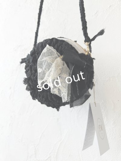 画像3: toromeco／裂き編みマカロンポシェット・black