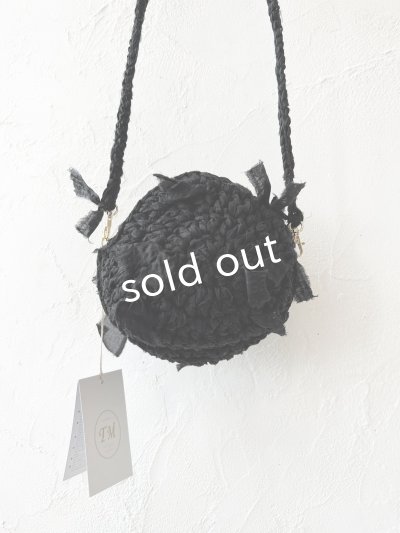 画像9: toromeco／裂き編みマカロンポシェット・black