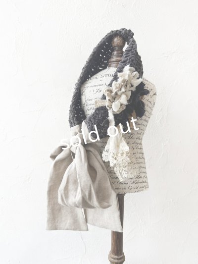 画像4: toromeco／裂き編みヘアバンド・charcoal