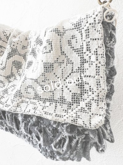 画像9: toromeco／裂き編みアンティークレースカバーポシェット・ gray