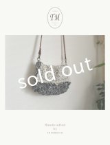 toromeco／裂き編みアンティークレースカバーポシェット・ gray