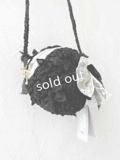 画像5: toromeco／裂き編みマカロンポシェット・black