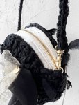 画像7: toromeco／裂き編みマカロンポシェット・black