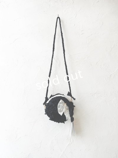 画像10: toromeco／裂き編みマカロンポシェット・black