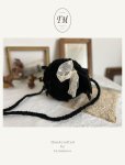 画像1: toromeco／裂き編みマカロンポシェット・black (1)