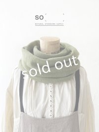 【SALE】SO／ニットスヌード・リーフグリーン