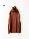 画像1: SO／甘編みガーゼタートルプルオーバー・ブラウン (1)