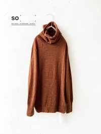 SO／甘編みガーゼタートルプルオーバー・ブラウン
