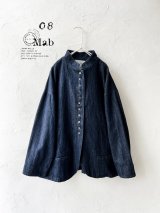 08mab/デニムスタンドカラージャケット・インディゴ