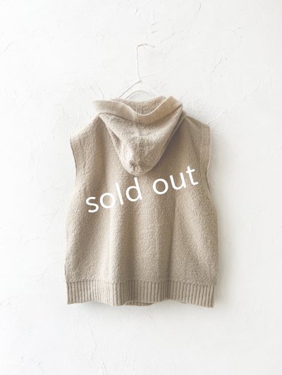 画像7: SO／圧縮ニットフードベスト・ベージュ